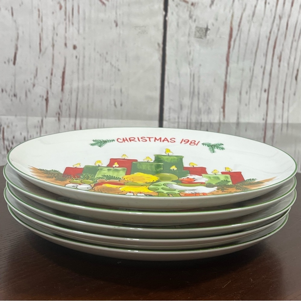 Enesco x Suzy Spafford Suzy’s Zoo Christmas 1981 Porcelain Collectible Plates 5 - Picture 4 of 11